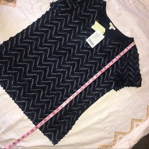 NWT Weston top sz L Anthropologie navy